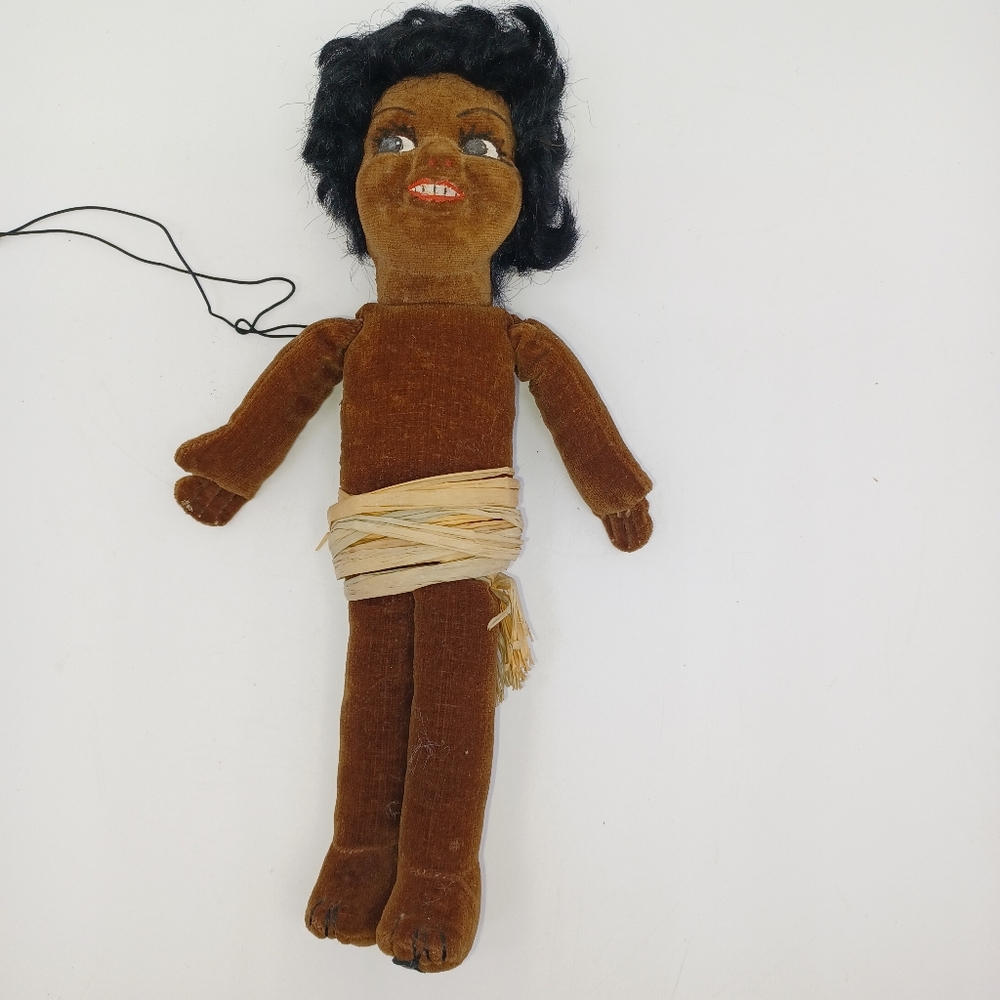 Vintage Nora Wellings Islander doll Circa 1926 Velveteen hand-painted face